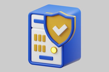 Preview: Secure server with shield icon