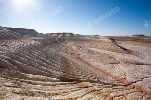 Preview: Desert landscape with unique rock formations.