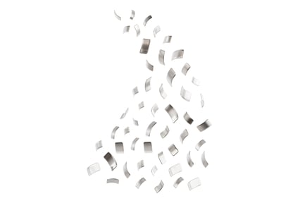 Preview: Silver Falling Confetti Stream Design