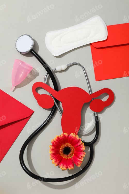 Preview: Women's health and women's healthcare concept with uterus