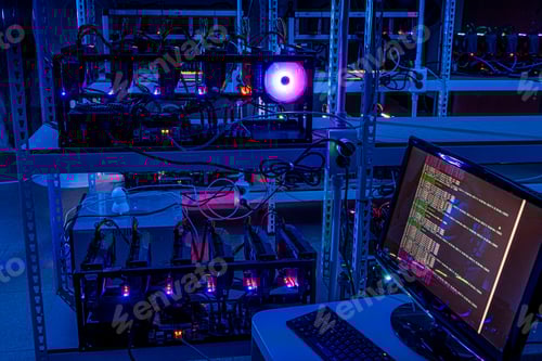 Preview: Brand new electronics in a warehouse with ultra colors