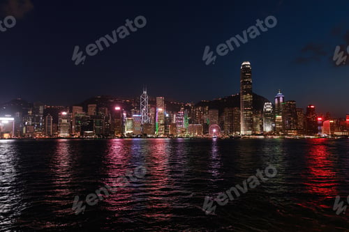 Preview: Night Hong Kong view from the Victoria Harbour