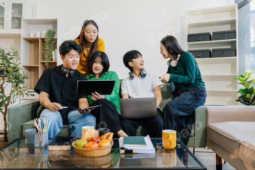 Preview: Lifestyle people. happy people of college students excited overjoyed examination results