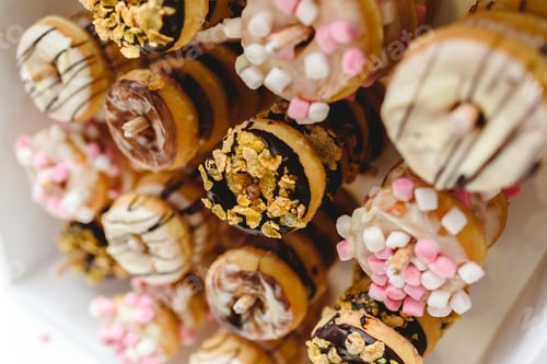 Preview: Donuts of different flavors, to put on an unhealthy diet