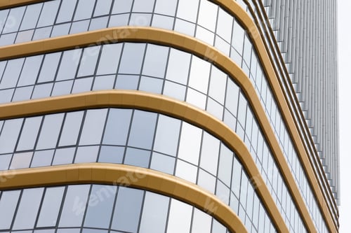 Preview: glass office, part of a building, real estate concept