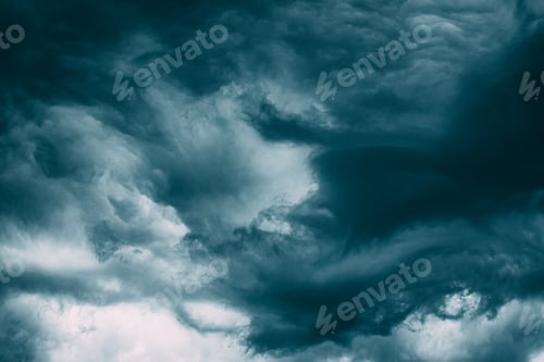Preview: Stormy Sky Before Rain Thunderstorm. Storm Cloudy Sky Background