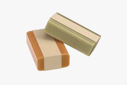 Aperçu: Barres de savon artisanales avec emballage en papier