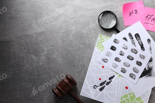 Preview: Fingerprints with a hammer and a magnifying glass