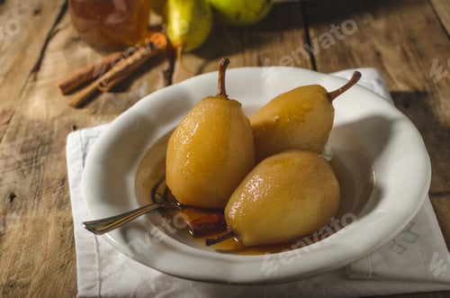Preview: Pears glazed in tea and cinnamon