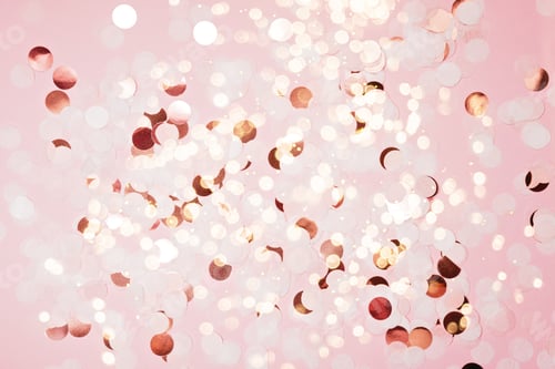 Preview: Sparkling confetti on pink background