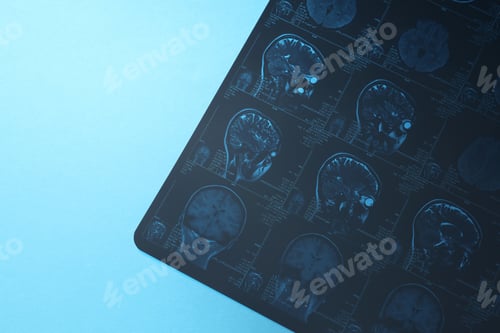 Preview: MRI or magnetic resonance imaging of the head and brain