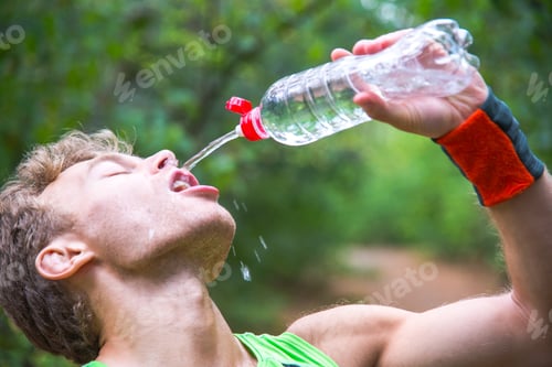 Preview: Man Drinking Water After Running Banks