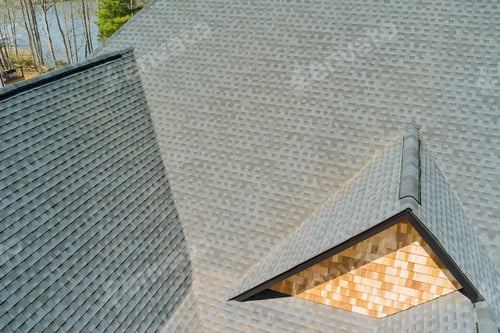 Preview: Quality of the roof work performed after installation of asphalt shingles new house is inspected on