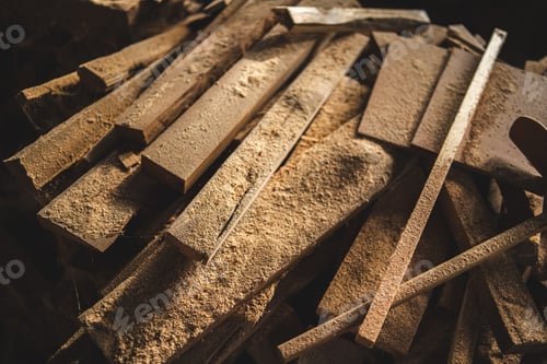 Preview: Background image of furniture woodworking workshop, carpenters industrial wooden material work
