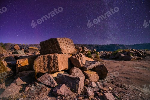 Preview: Stone materials near old flooded stone quarry