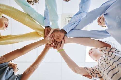 Preview: Children Stacking Hands in Circle