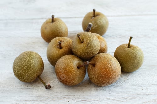 Preview: Nashi Pears on wood