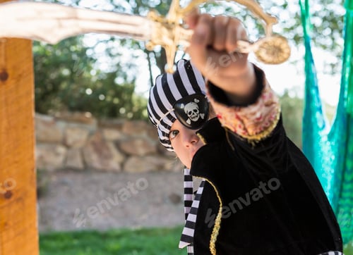 Preview: 5 year old boy wearing pirate costume