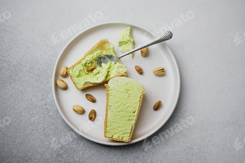Preview: Pistachio Ice Cream Dessert Still Life