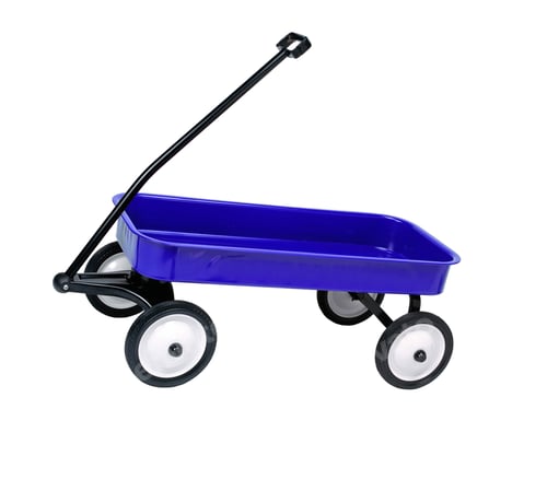 Preview: blue Wheelbarrow isolated