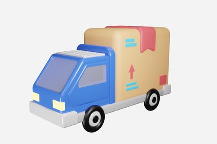 Preview: Delivery Truck 3D Illustration