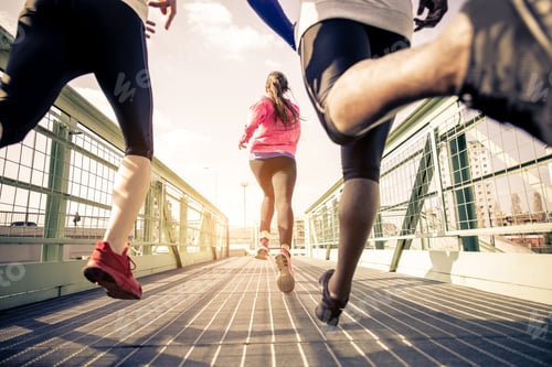 Preview: Joggers running outdoors