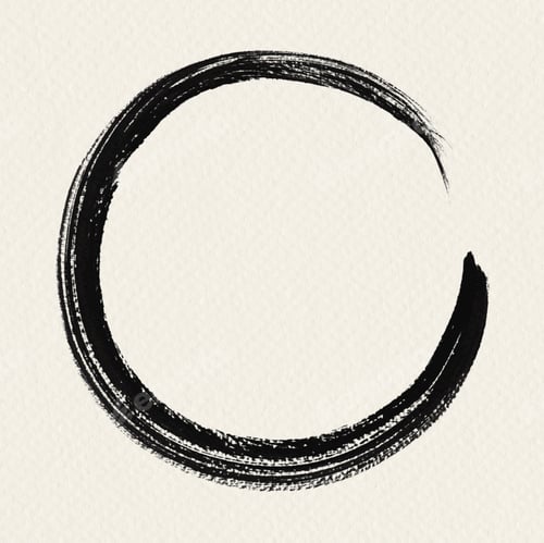 Preview: Round black brush stroke background mockup