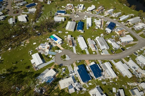 Preview: Severely damaged by hurricane houses