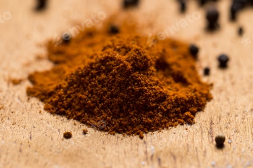 Preview: Heap of various spices on the table