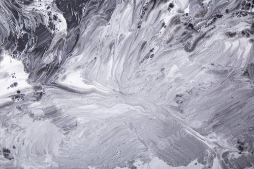 Preview: Creative black and grey marbled texture with natural flow. Fluid art marble background