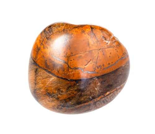Preview: Tiger-eye gem stone isolated on white