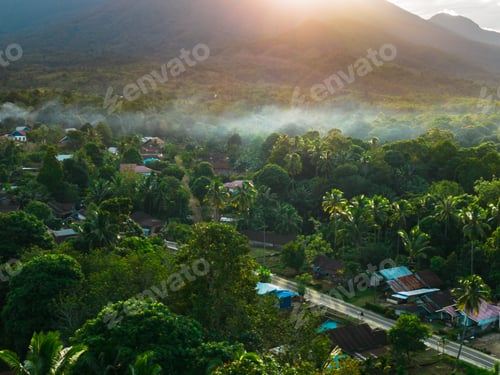 Preview: beautiful morning view indonesia panorama landscape beach with beauty color and sky natural light