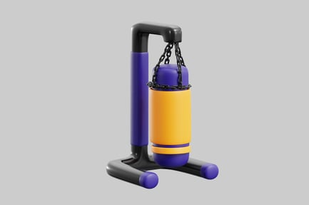 Preview: Standing punching bag with chains