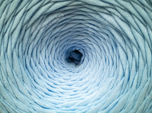 Preview: Spool of Light Blue Cotton Material Close-up