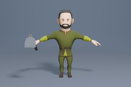Preview: Medieval character peasant 4