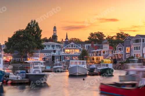 Preview: Rockport, Massachusetts, USA Downtown and Harbor