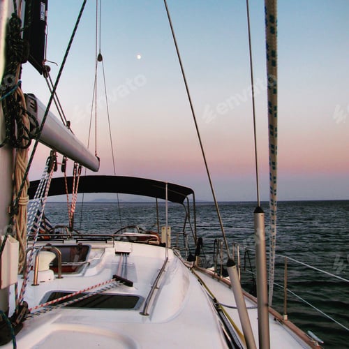 Preview: A peaceful evening off the island of Síkinos, Greece.