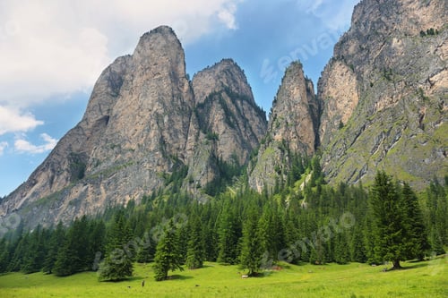 Preview: Scenic Mountains in Puez-odle nature park in the dolomites, Italy