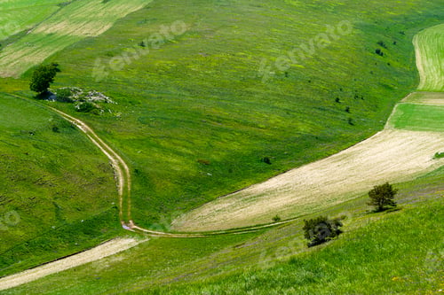 Preview: Piano Grande di Castelluccio, mountain and rural landscape