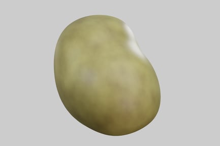 Vista previa: Objeto redondeado de color marrón verdoso