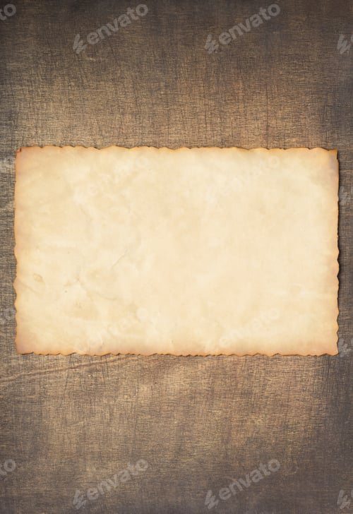 Preview: old retro aged paper parchment at wood
