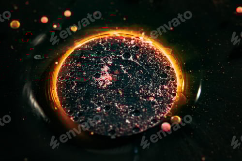 Preview: Macro photography. Universe inside the bubble.