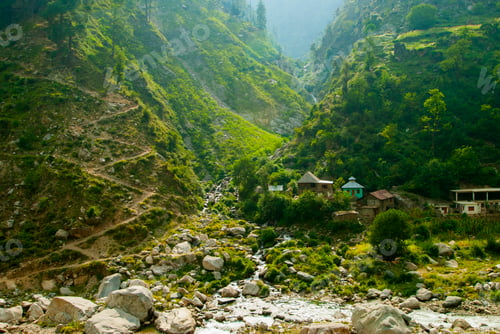 Preview: Beautiful Scenic View from Jammu to Srinagar Road, Jammu and Kashmir state, India