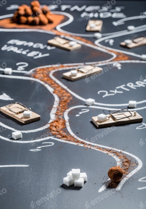 Preview: Difficult maze to find the sweet treasure