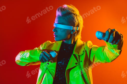 Preview: Representation of a bionic super human with advanced technology parts