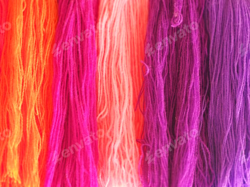 Preview: Yarn, Garn several background, colorful pink orange red blue purple violet gold o-rose