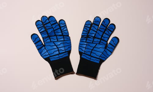 Preview: Knitted gloves with embossed latex coating to protect against mechanical damage and cuts.