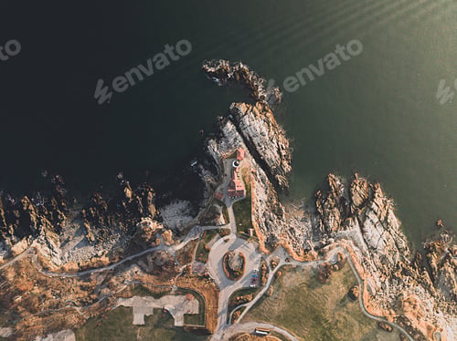 Preview: Aerial shot of beautiful rocky coast