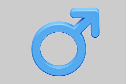 Preview: Gender Symbol In Blue For Male Representation