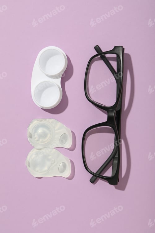 Preview: Contact lenses for eyes with a container for their storage